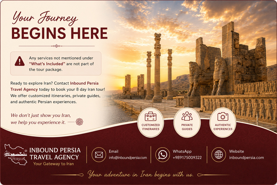 Tour services of Inbound Persia Travel Agency.